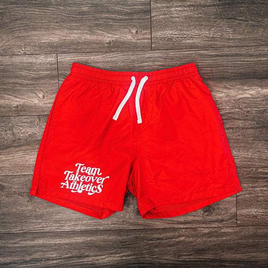 Team Takeover Athletics - Nylon Shorts - Red